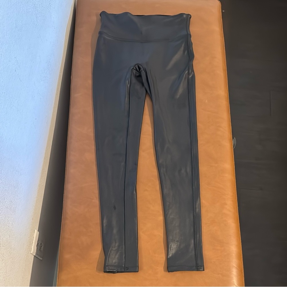 SPANX Black Faux Leather Leggings